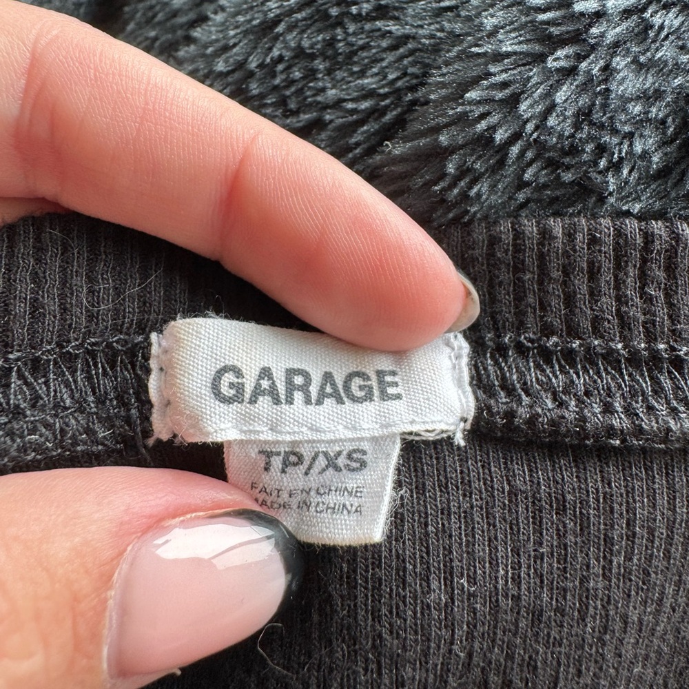 Garage Black Ruched Mini Dress - Picture 4 of 4